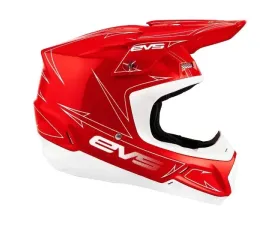 EVS Red/White T5 Pinner Helmet Medium