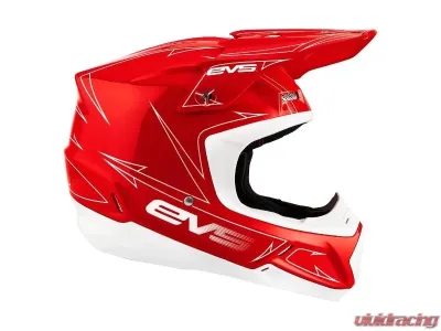 EVS Red/White T5 Pinner Helmet Medium - H16T5P-RW-M