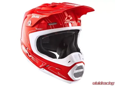EVS Red/White T5 Pinner Helmet Small - H16T5P-RW-S