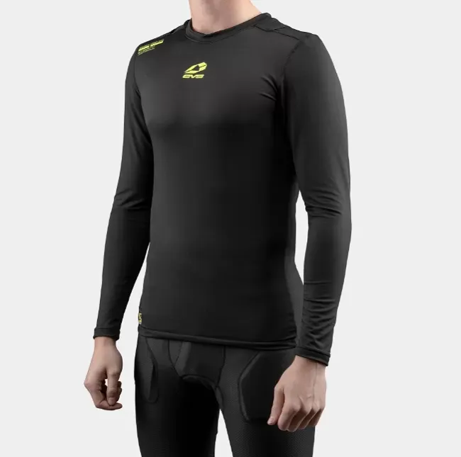 EVS Black Tug Long Sleeve Shirt Large - TUGTOPLS-BK-L