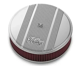 HOLLEY AIR CLNR, FINNED, W/ 14X3 PREMIUM FLTR, POL