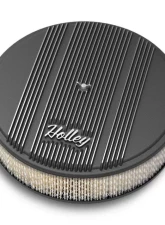 HOLLEY AIR CLNR, FINNED, W/ 14X3 PAPER FLTR, BLK                                     - 120-152 - Image 2