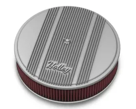 HOLLEY AIR CLNR, FINNED, W/ 14X3 PREMIUM FLTR, RAW