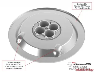 Holley SNIPER EFI 14IN AIR CLNR 1IN DROP BASE - 120-510