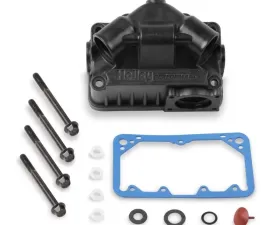 Holley SEC ALUM V BOWL WITH PUMP KIT - HARD CORE