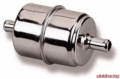 Holley CHROME FUEL FILTER (5/16" HOSE - 162-524