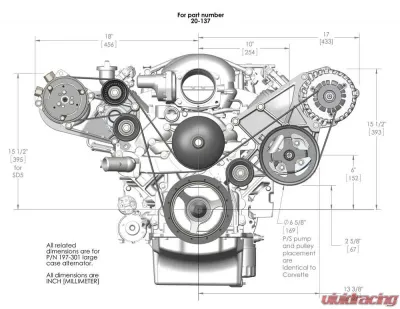 Holley COMPLETE ACC DRV SYSTEM, WITH SD508 AC COMP, - 20-137