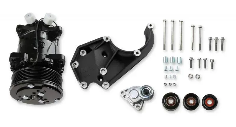 Holley COMP HI PASS BKT KIT, LS/LT, W/SD5-BLACK - 20-141BK