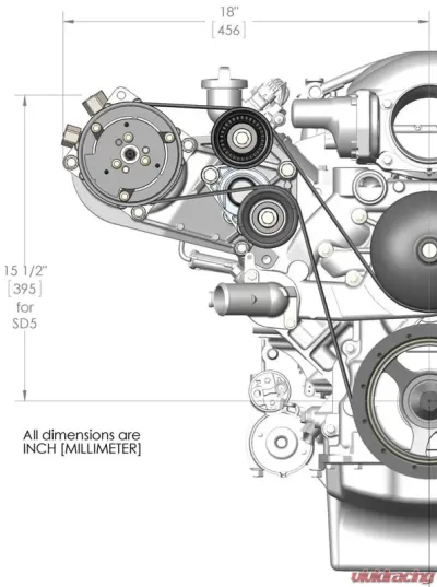 Holley AC BRACKET SYSTEM, WITH SD508 AC COMPRESSR (FORUSE - 20-141