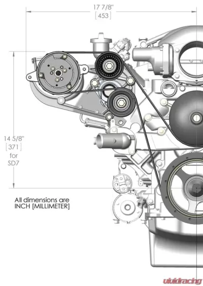 Holley AC BRACKET SYSTEM, WITH SD7 AC COMPRESSOR (FOR USE - 20-142