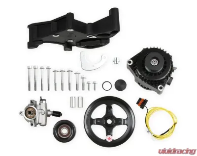 Holley COMP HI DRV BKT KIT, LS/LT, W/O A/C-BLAC - 20-143BK
