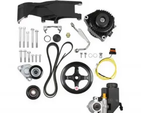 Holley COMP LO ACC DRV BKT KIT, LS, W/O A/C-BLA
