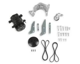 Holley COMP LO PASS A/C BKT KIT, LS, W/SD7-BLAC
