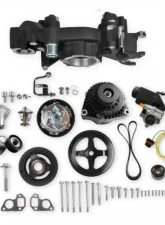 Holley COMP MID-MT SYSTEM, LS WP ALT PS-BLACK                                     - 20-186BK - Image 7