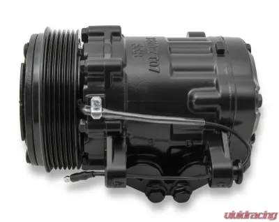 Holley AC SD7 SANDEN COMPRESSOR, R-134A BLACK - 199-104