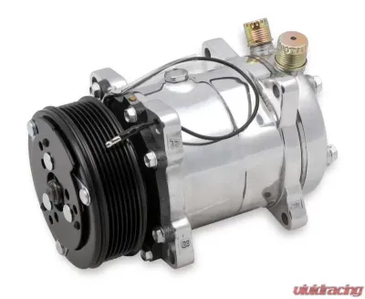Holley AC SD508 SANDEN COMPRSR, R-134A POLISHED - 199-105