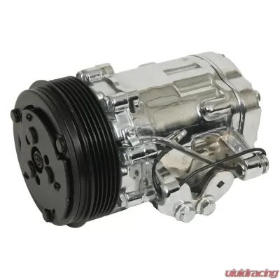 Holley AC SD7 SANDEN COMPRESSR, R-134A POLISHED - 199-106