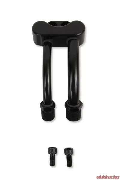 Holley LINE ADAPTR-MNFLD FOR SD7 A/C COMP-BLACK - 199-201BK