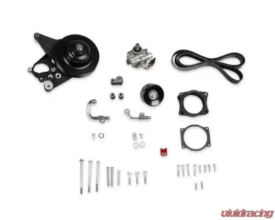 Holley Power Steering Add-On System for LT4 Wet Sump Engines Black Finish - 20-222BK