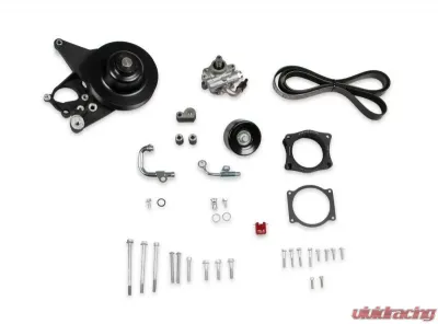 Holley Power Steering Add-On System for LT4 Wet Sump Engines Black Finish - 20-222BK