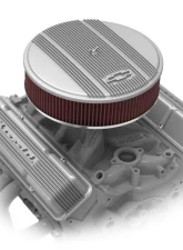 Holley SBC VALVE CVRS,FINNED,CHEVY SCRIPT NAT Chevrolet                                     - 241-106 - Image 3