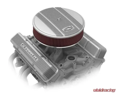 Holley SBC VALVE CVRS,FINNED,CHEVY SCRIPT NAT Chevrolet - 241-106