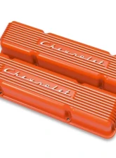 Holley SBC VALVE CVRS,FINNED,CHEVY SCRIPT ORG Chevrolet                                     - 241-109 - Image 3