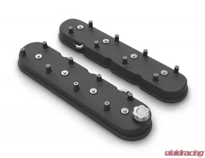 Holley VALVE COVER, TALL LS BLACK KRINKLE FINISH - 241-112