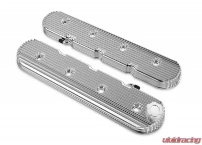 Holley LS VALVE COVERS VINTAGE FINNED POLISHED - 241-131