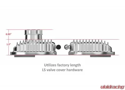 Holley LS VALVE COVERS VINTAGE FINNED POLISHED - 241-131