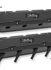 Holley 2-PIECE CAST ALUM. V/C, SATIN BLK FINSH                                     - 241-172 - Image 2