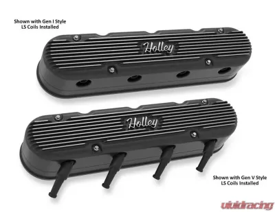Holley 2-PIECE CAST ALUM. V/C, SATIN BLK FINSH - 241-172