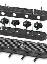 Holley 2-PIECE CAST ALUM. V/C, SATIN BLK FINSH                                     - 241-172 - Image 4