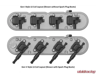Holley 2-PIECE VALVE COVER GM LS CHEVROLET LOGO - 241-175
