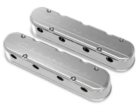 Holley 2-PIECE VALVE COVER GM LS CHEVROLET LOGO