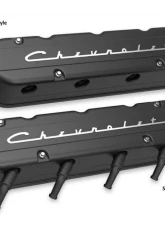 Holley 2-PIECE VALVE COVER GM LS CHEVROLET LOGO                                     - 241-177 - Image 2