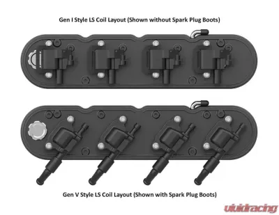 Holley 2-PIECE VALVE COVER GM LS CHEVROLET LOGO - 241-177