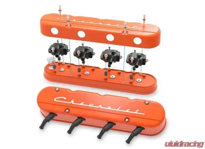 Holley 2-PIECE VALVE COVER GM LS CHEVROLET LOGO - 241-178