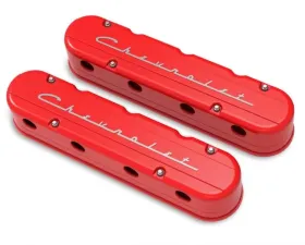 Holley 2-PIECE VALVE COVER GM LS CHEVROLET LOGO