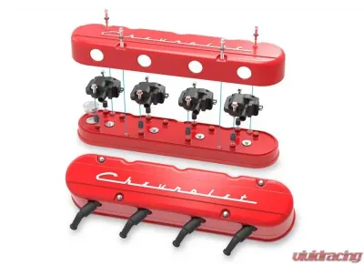 Holley 2-PIECE VALVE COVER GM LS CHEVROLET LOGO - 241-179