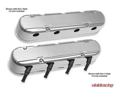 Holley 2-PIECE CAST ALUM. V/C, POLISHED FINISH - 241-181
