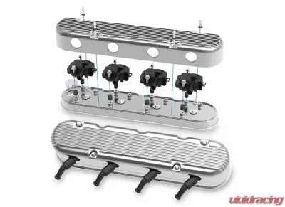 Holley 2-PIECE CAST ALUM. V/C, POLISHED FINISH - 241-181