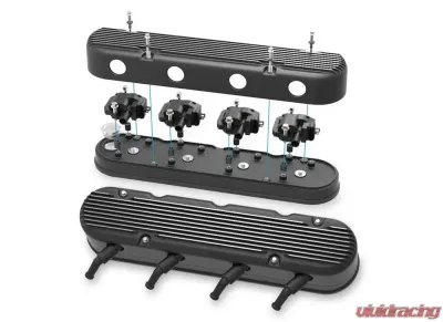 Holley 2-PIECE CAST ALUM. V/C,SATIN BLK FINISH - 241-182