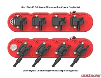 Holley 2-PIECE CAST ALUM. V/C,GLOSS RED FINISH - 241-184