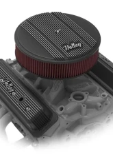 Holley SBC VALVE COVERS CENTER-BOLT FINNED NON-EMIS BLK Chevrolet                                     - 241-247 - Image 3