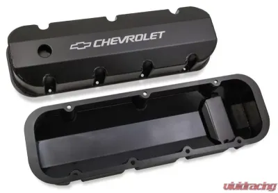 Holley GM BBC FAB ALUM VALVE CVR, BLK Chevrolet - 241-281