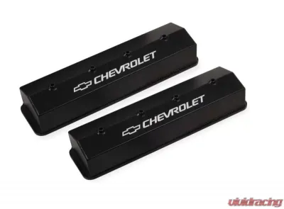 Holley GM FAB ALUM V/C BLK CENTER BOLT SBC - 241-286