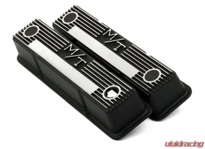 Holley VALVE COVER, M/T SBC, BLACK KRINKLE - 241-83