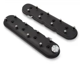 Holley VALVE COVER, LS BLACK KRINKLE FINISH Chevrolet