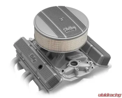 SBC HOLLEY VALVE COVERS,FINNED,W/EMIS,RAW - 241-240